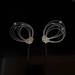 ⭐️水引の髪飾り　パール付き⭐️ 　　飯田水引　パールホワイト　ゴールドD