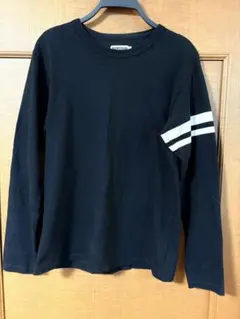 桃太郎ジーンズ 日本製 長袖ロングTシャツ M コットン100% ブラックのサムネイル