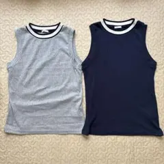 ELLE タンクトップ 2枚セット グレー ネイビーのサムネイル
