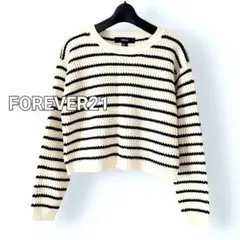 FOREVER21 クロップド ニット セーター ボーダー 美品