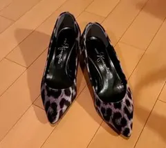 銀座かねまつ　パンプス　レオパード　ヒョウ柄ハイヒール　23cm