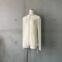 新品タグ付きディスコートdiscoat配色パイピングメローシアートップスアイボリ