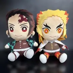 竈門炭治郎＆煉獄杏寿郎 ぬいぐるみ2体セット 鬼滅の刃 くら寿司コラボ