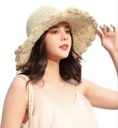 ストローハット レディース UVカット