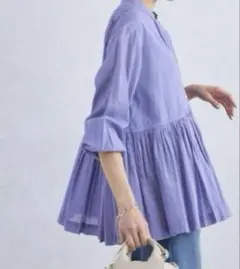 グリーンレーベルリラクシング【結論シリーズ】全方位映えブラウス ライラック