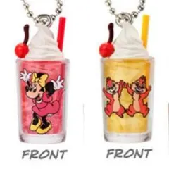 レトログラスミニチュアチャーム　ミニーマウス　ディズニー　ガチャ　チップとデール