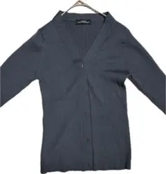 グリーンレーベル リラクシング リブVネックカーディガン メタルバーボタン