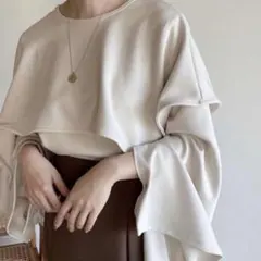Acka◆original over flare sweat ホワイトのサムネイル