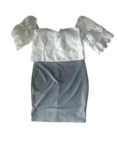 最終SALE‼️美品❣️オフショルダー ミニワンピ レース