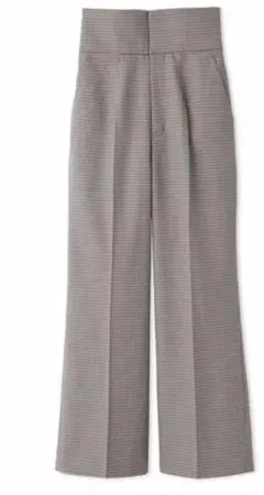 snidel スナイデル パンツ ストレート チェック柄 ハイウエスト