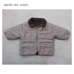 アプレレクール アウター ジャケット チェック&コーデュロイ中綿ジャケット