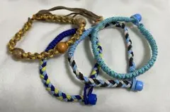 ミサンガ 4本セット ハワイ ブレスレット アンクレット [552]