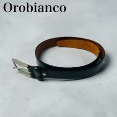 美品✨ Orobianco オロビアンコ クロコ型押し メンズベルト ロゴ 本革のサムネイル