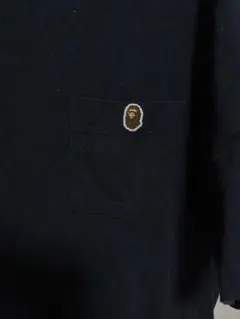 A BATHING APE ブラック　ポケットTシャツ XL