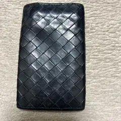 Bottega Veneta レザー 編み込みキーケース ブラック