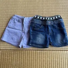 キッズ 半ズボン 2枚セット 女の子