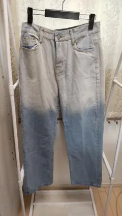 グラデーションデザイン ストレートジーンズ Lサイズ