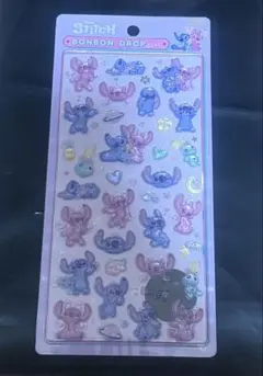 Disney スティッチ＆エンジェル ボンボンドロップシール