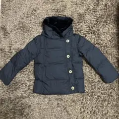 ネイビー 中綿コート フード付き