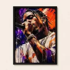 H549 xxxtentacion 額付き A4アートポスター - メルカリ