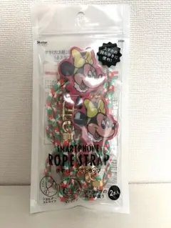 ミニーマウス スマホロープストラップ 2本入り