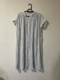 ストライプシャツワンピース