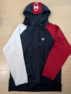Champion カラー切替フードパーカー M