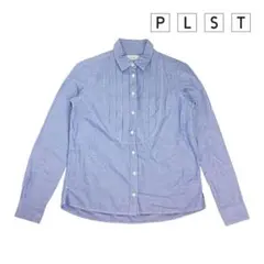 06T110☆ PLST コットン100 長袖シャツトップス OL ビジネス