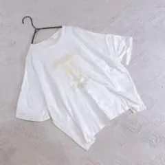 アースミュージック＆エコロジー 半袖 カレッジTシャツ カットソー 白 フリーのサムネイル