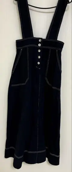 ブラックデニムサロペット