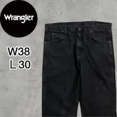 【即発送】Wrangler ラングラー ブラックデニム ストレート ワイドw38