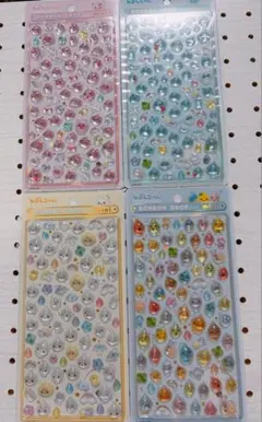 本日1/1限定【正規品】4枚セット　しずくちゃん　ボンボンドロップシール　ミニ