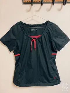 【NIKE GOLF 】ナイキゴルフ半袖黒×ピンクL レディーススポーツウェア