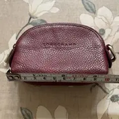 LONGCHAMP レザーコインケース 小銭入れ　ポーチ　バーガンディーのサムネイル