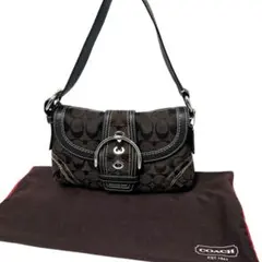 COACH コーチ ソーホー ワンショルダーバッグ シグネチャー ダークブラウン
