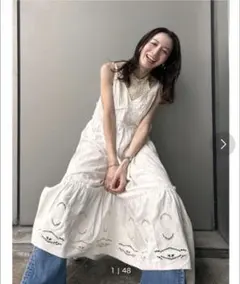 POPPY-Airy tie handkerchief tunic (ivory - メルカリ