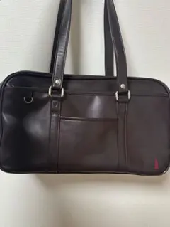 イーストボーイスクールバッグハンドバッグ女神刺繍 ブラウンスクバ