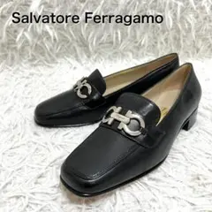 Salvatore Ferragamo ローファー ガンチーニ ブラック