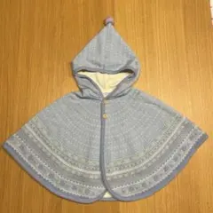 ファミリア ベビーポンチョ 60-90 ハリネズミ柄