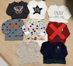 80cm まとめ売り 冬服 トップス7点 ズボン5点 男の子 ベビー服 保育園