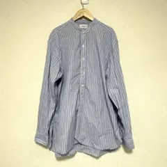 intch トーマスメイソン　バンドカラー　長袖シャツ　ストライプのサムネイル