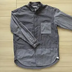 +J ストライプ 長袖シャツ Sサイズ