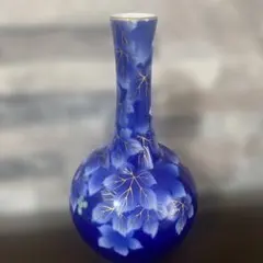 深川製磁　葡萄瑠璃　花瓶