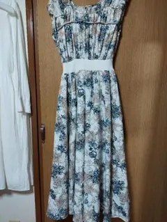 ロイヤルパーティー ROYAL PARTY 花柄マキシワンピースロング丈フレアー