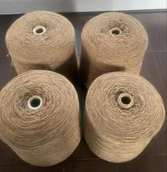 高級ウール100％　番手1/7【386ツィードキャメル霜降】約3.1kg