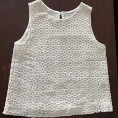 レディース刺繍ノースリーブブラウス