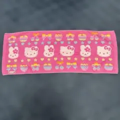 当時物 ハローキティ ウサギ カラフル タオル 美品 平成