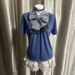 axes femmeアクシーズファム ビッグリボン半袖カットソー レース M