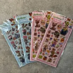 【タイムセール】 ボンボンドロップ 風シール 立体シール　4枚セット