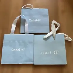 canal 4℃ 水色のショップ袋 3枚セット